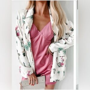Taelynn Cactus Print Blazer – Size Small – NWT